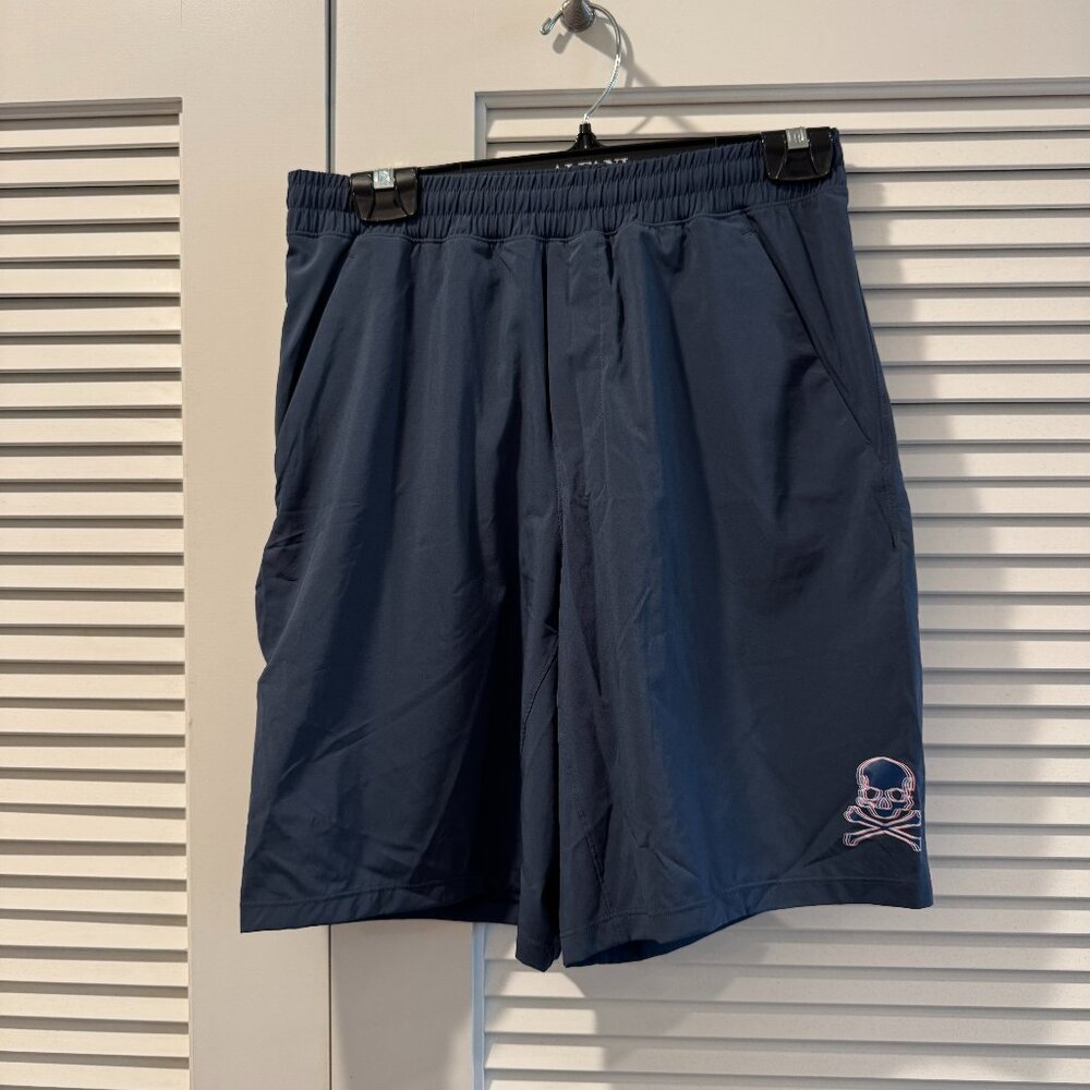 Small Blue Lululemon X Soulcycle pace breaker 9" shorts